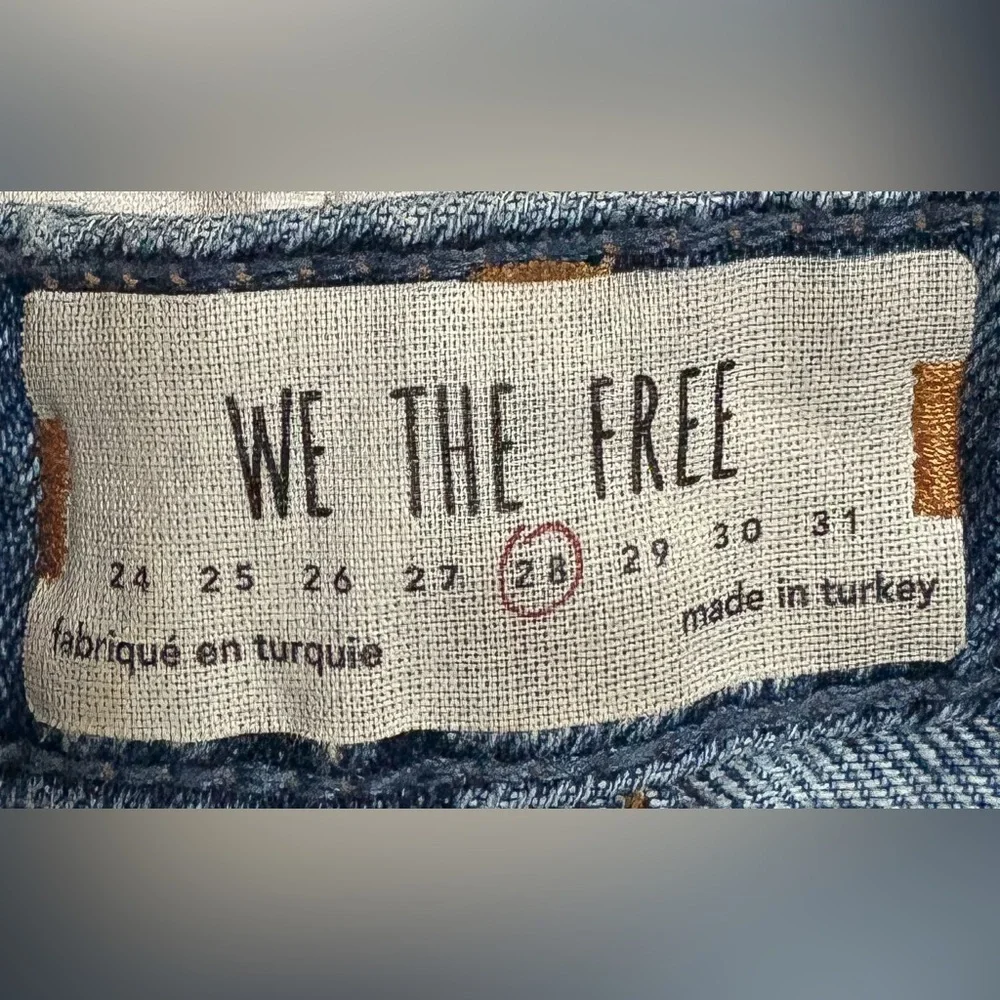We the Free Denim Button-Up‎ Skirt Size 28 EUC